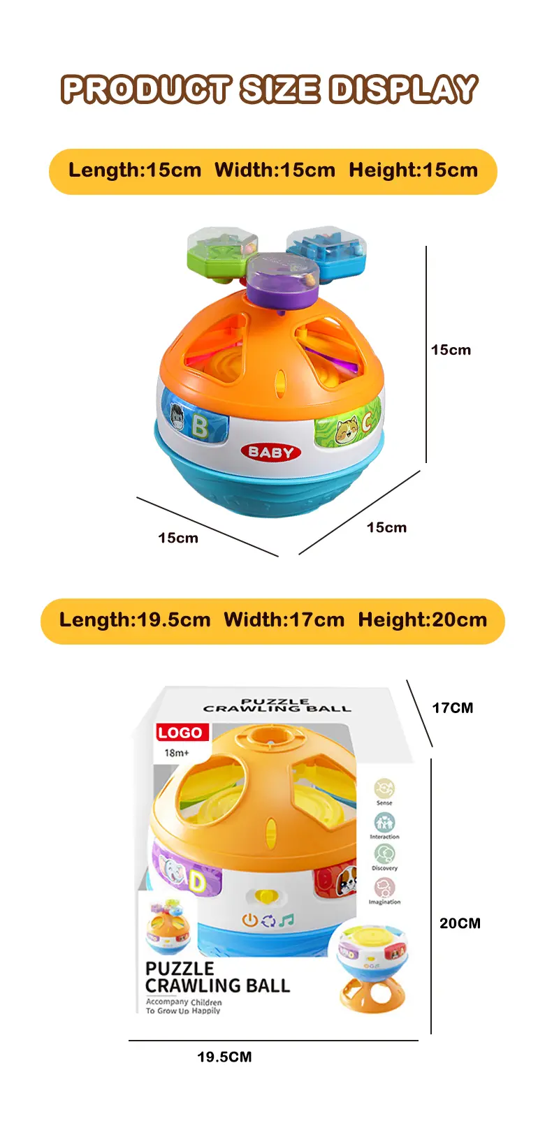 Interactive Crawling Ball Toy With Music and Learning Mode (TB-4460044) — illustrated product details, panel 11