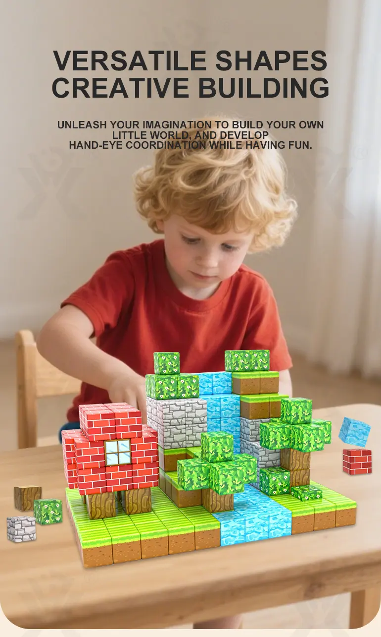 Magnetic Minecraft Block Toy (TB-4937511) — illustrated product details, panel 2