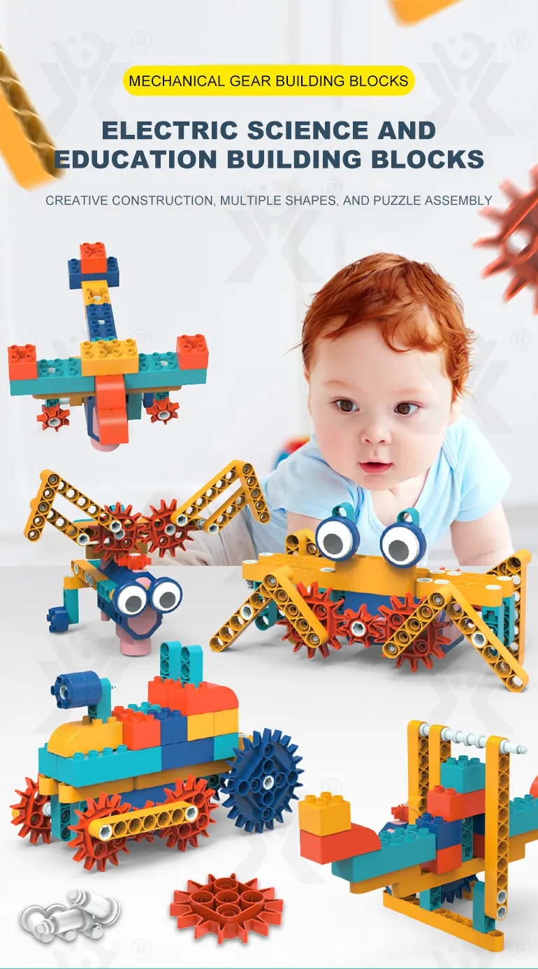 Mechanical Gear Building Block Toy Supply (TB-4318586) — illustrated product details, panel 1