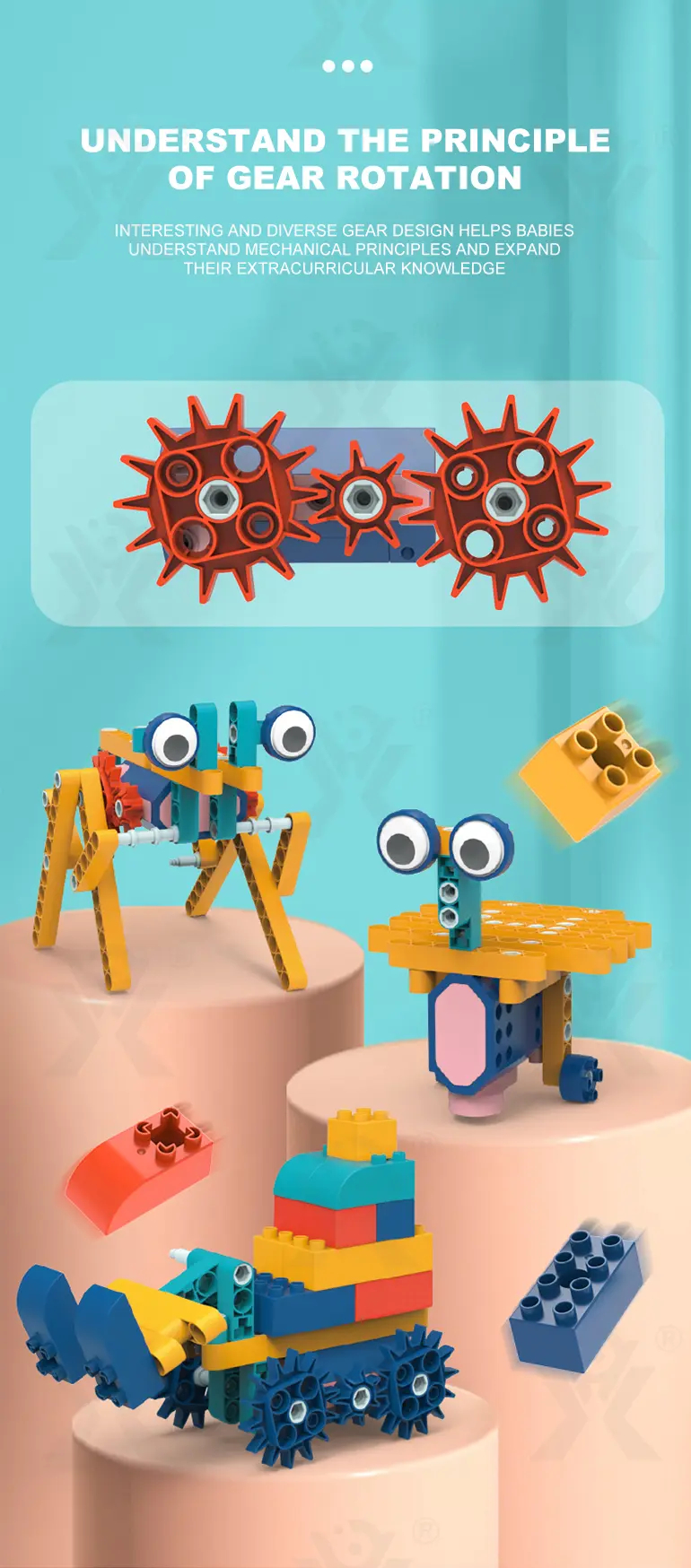 Mechanical Gear Building Block Toy Supply (TB-4318586) — illustrated product details, panel 6