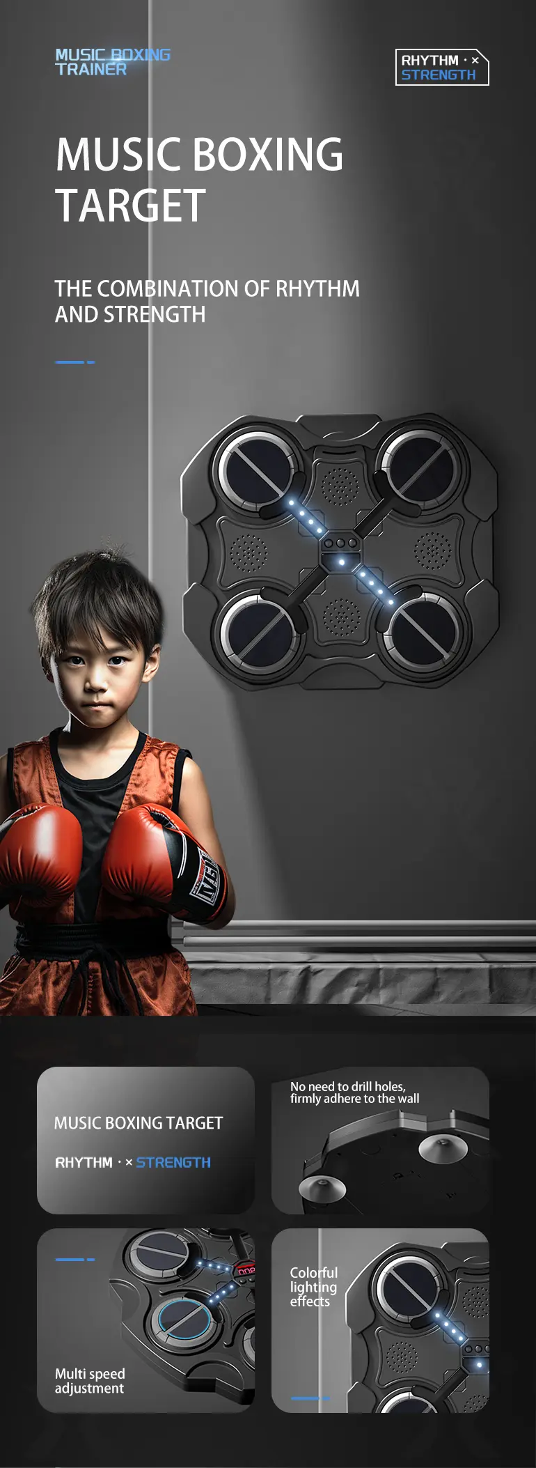 Rhythmic Music Boxing Machine Toy (TB-4406385) — illustrated product details, panel 1