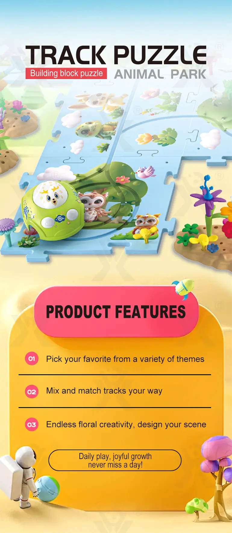 Puzzle Racer Toy (TB-4928919) — illustrated product details, panel 1