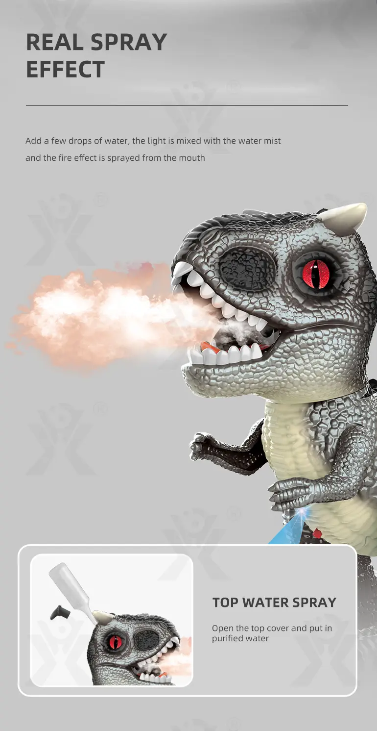 2.4GHz Remote Control Dinosaur Toy with Spray (TB-4169503) — illustrated product details, panel 3