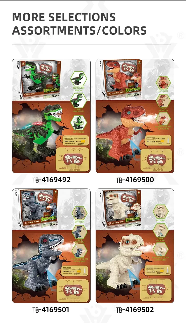 2.4GHz Remote Control Dinosaur Toy with Spray (TB-4169503) — illustrated product details, panel 7