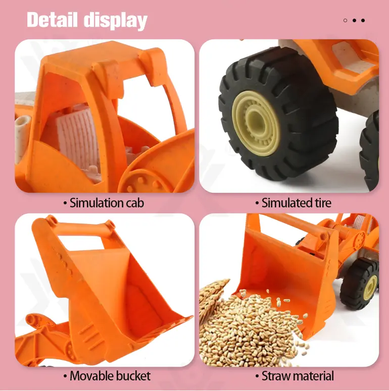 Eco-friendly Toys, Fun Bulldozer Toys Made of Biodegradable Materials (TB-2320596) — illustrated product details, panel 4