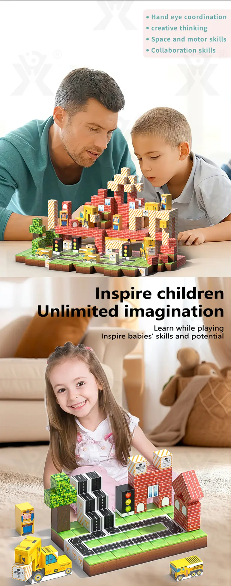 Magnetic Building Cube ‘Minecraft’ (TB-4515482) — illustrated product details, panel 4
