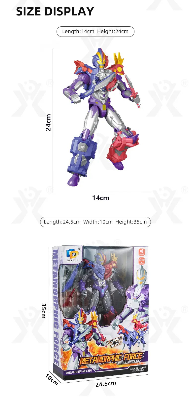 Ultraman Mech Toy, Transforming Man Wolf Deer (TB-4050559) — illustrated product details, panel 7
