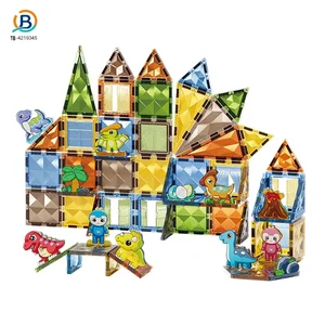 Wholesale Dinosaur Park Magnetic Tiles Toy – Building Blocks Toy Supplier