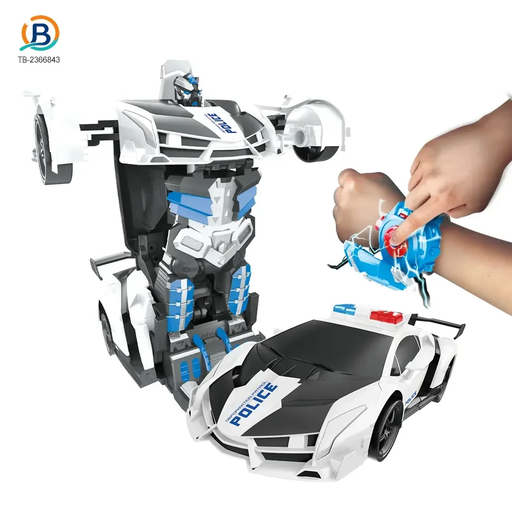 Police Car Transforming Toy with Lights and Music (TB-2366843) — product photograph 1