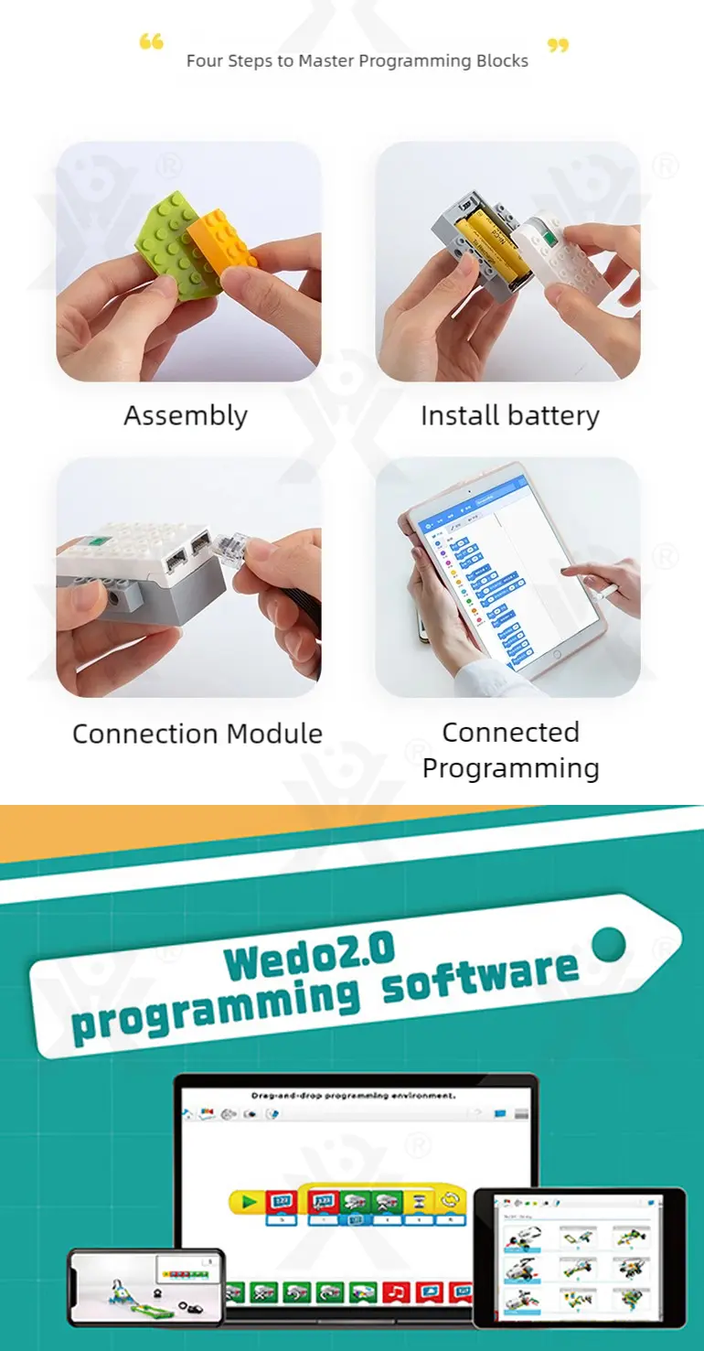 Programmable Building Block Robot for the Wedo 2.0 Animals Course (TB-4924257) — illustrated product details, panel 10