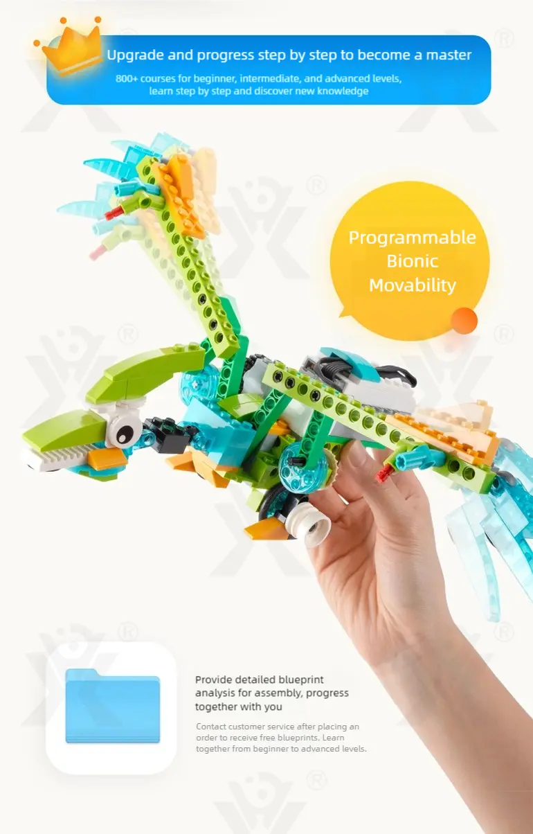 Programmable Building Block Robot for the Wedo 2.0 Animals Course (TB-4924257) — illustrated product details, panel 8