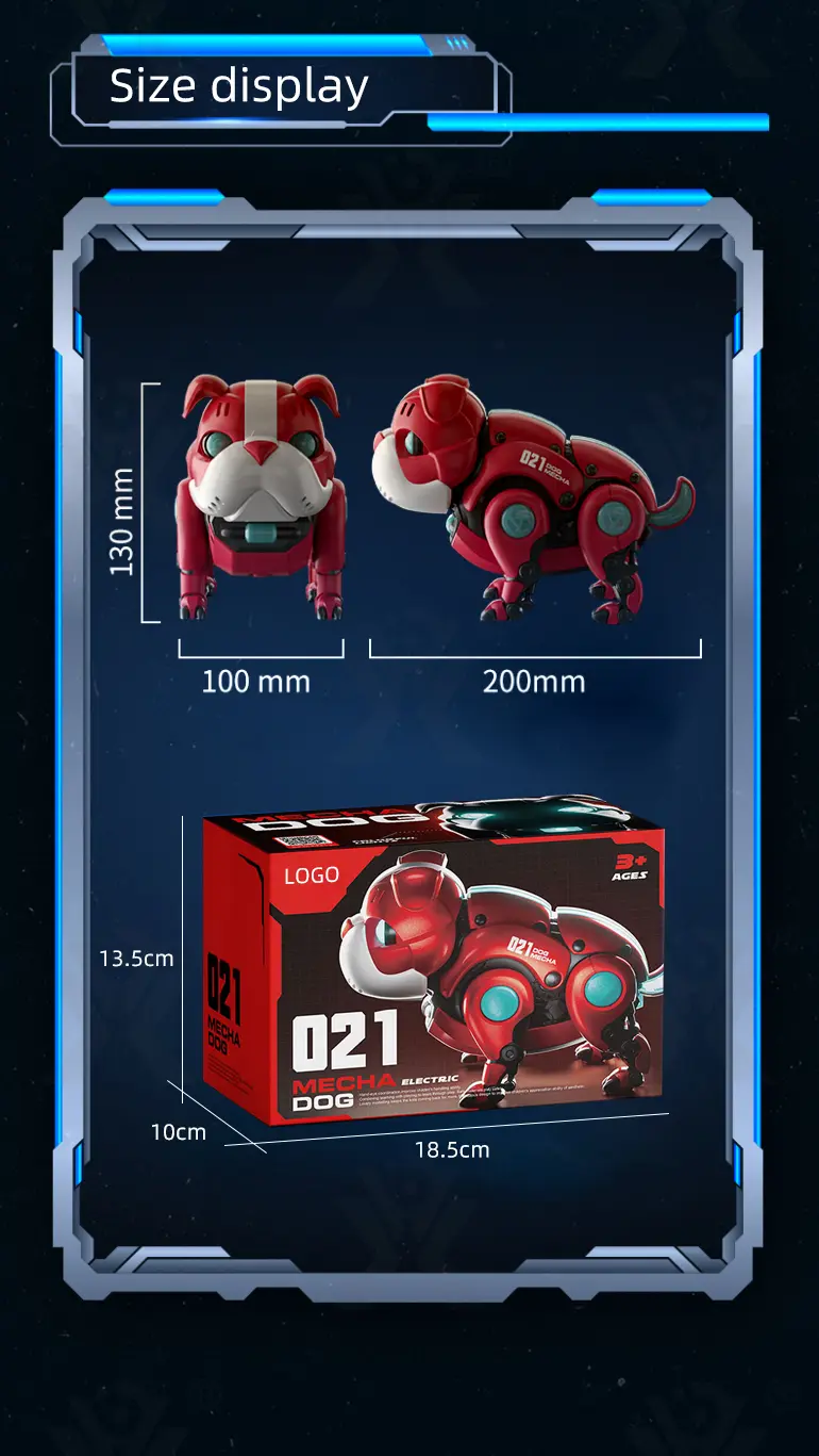 Smart Robot Dog Toy with Voice & Clap Activation (TB-3969330) — illustrated product details, panel 12