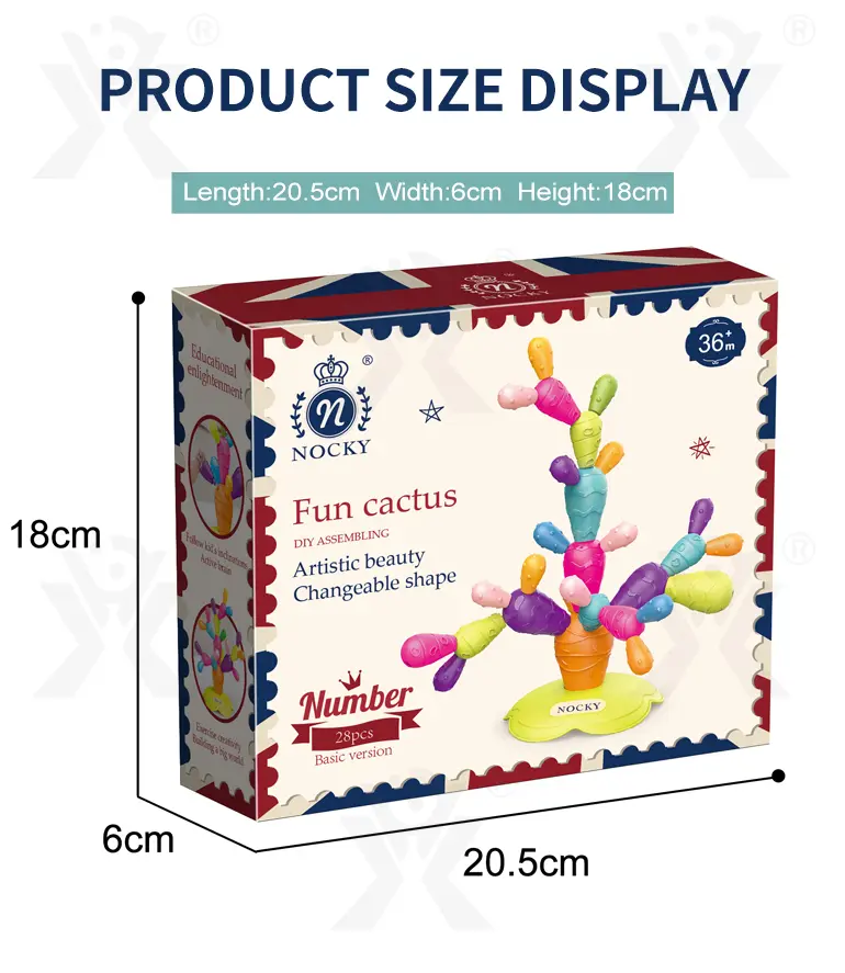 Montessori Cactus Toy, Stacking and Balancing Play (TB-4057734) — illustrated product details, panel 9
