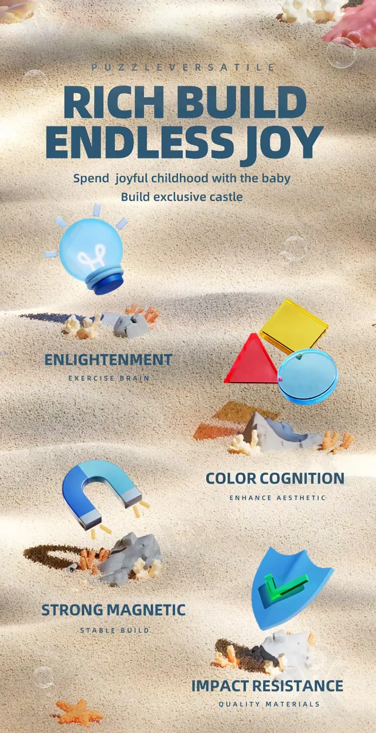 Colorful Ocean Series Magnetic Tile Set (TB-4481008) — illustrated product details, panel 2