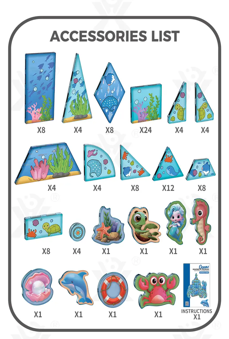 Colorful Ocean Series Magnetic Tile Set (TB-4481008) — illustrated product details, panel 8