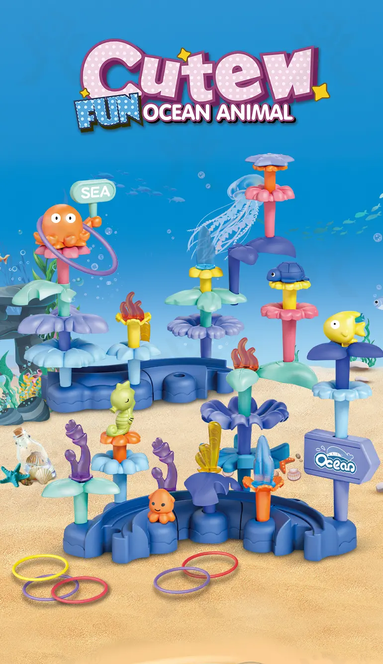 Ocean Flower Building Block Toys (TB-4449980) — illustrated product details, panel 1
