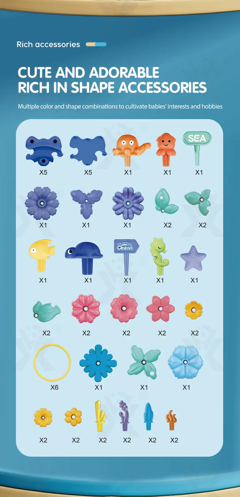 Ocean Flower Building Block Toys (TB-4449980) — illustrated product details, panel 3