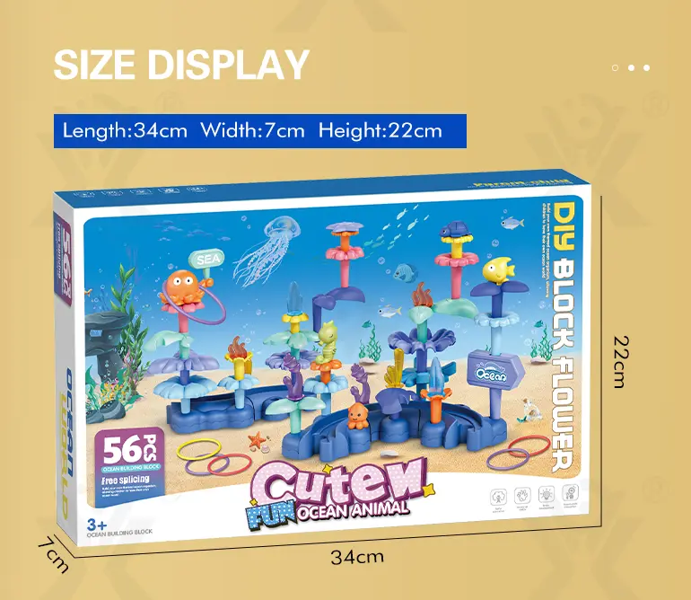 Ocean Flower Building Block Toys (TB-4449980) — illustrated product details, panel 8
