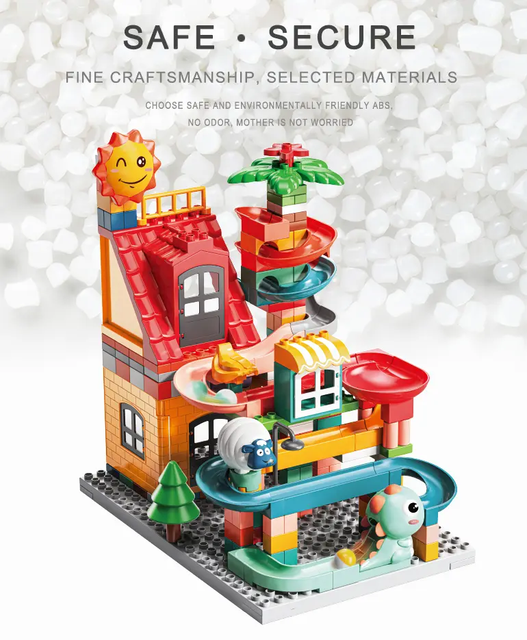 Cottage Track Toy, 230 Pieces, Dinosaur Farm Theme (TB-2228314) — illustrated product details, panel 4