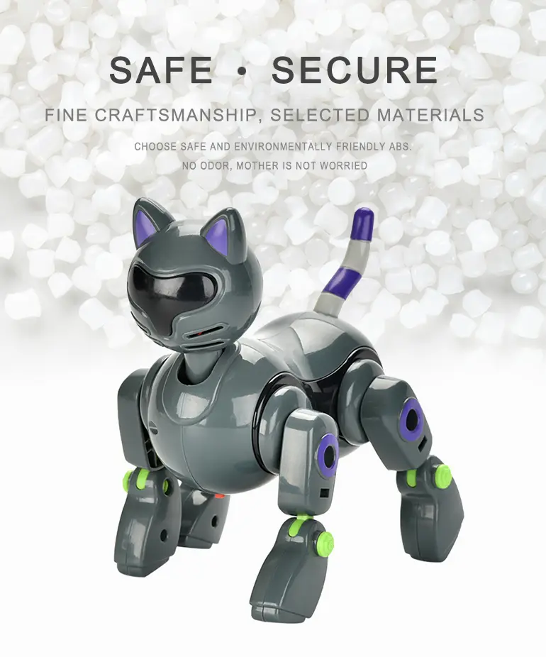 Electric Mechanical Cat Toy with Clap Induction (TB-2015514) — illustrated product details, panel 4