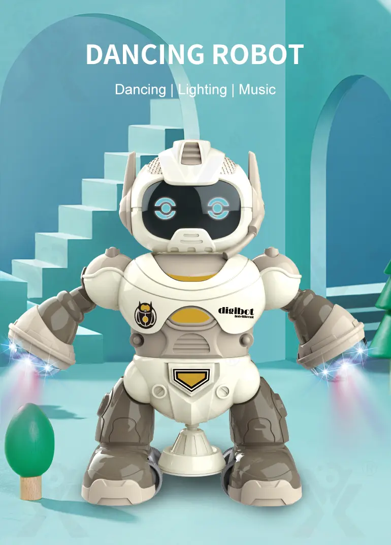 Electric Rotary Dancing Robot Toy (TB-1269289) — illustrated product details, panel 1