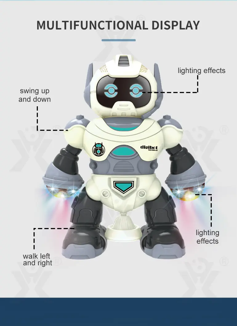 Electric Rotary Dancing Robot Toy (TB-1269289) — illustrated product details, panel 2