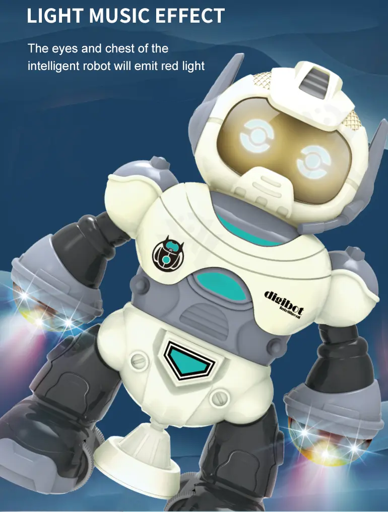 Electric Rotary Dancing Robot Toy (TB-1269289) — illustrated product details, panel 3