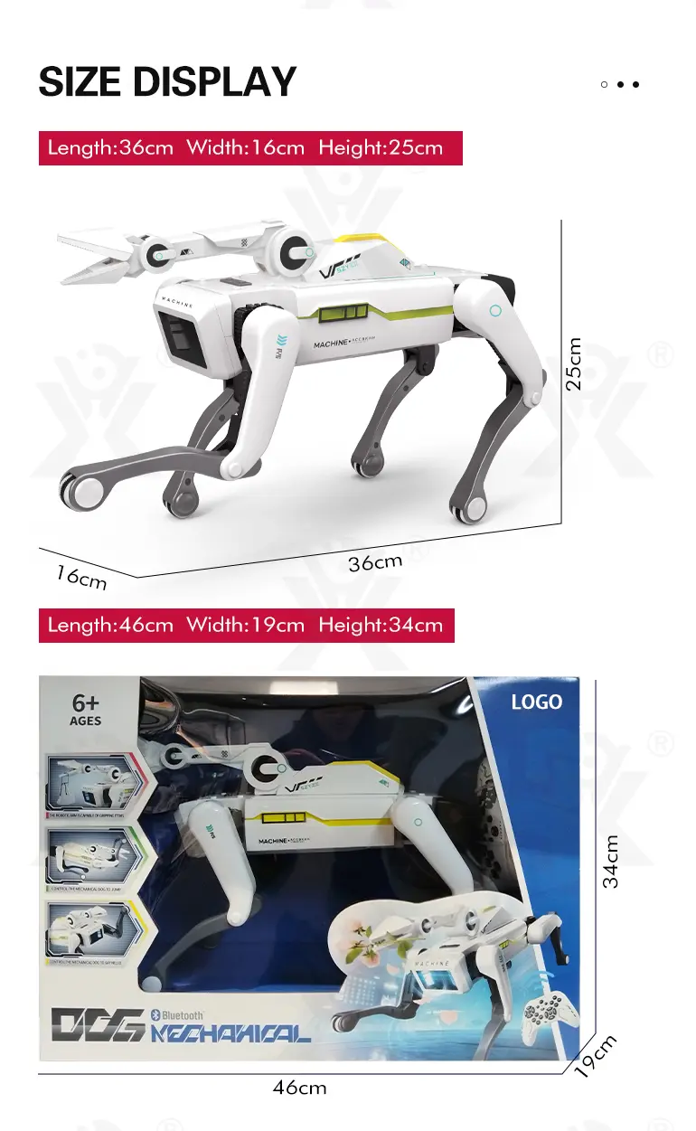Hybrid-Control Robot Dog, AI Toy, Programmable Toy (TB-4895353) — illustrated product details, panel 11