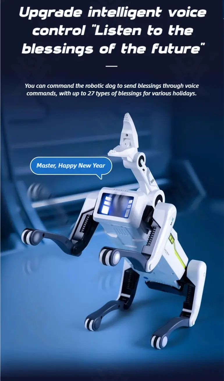 Hybrid-Control Robot Dog, AI Toy, Programmable Toy (TB-4895353) — illustrated product details, panel 4