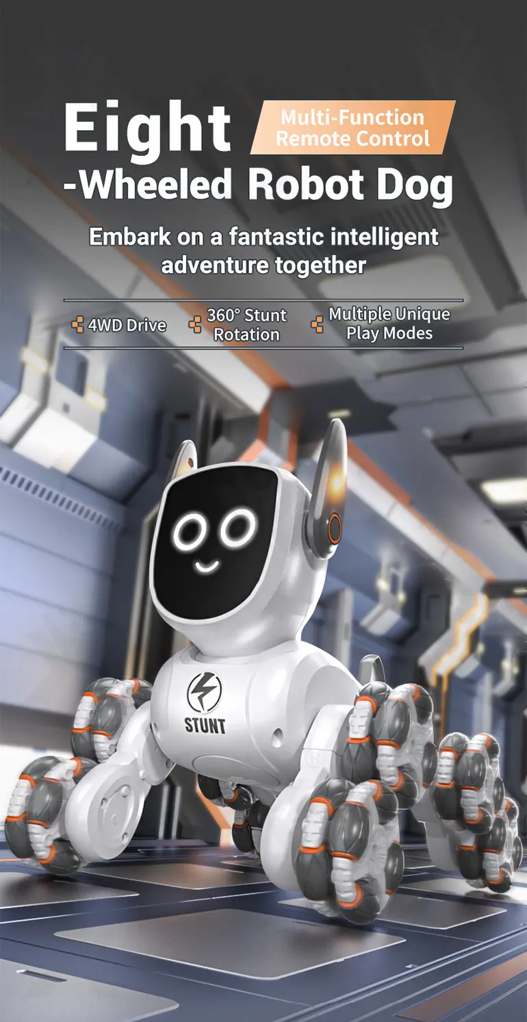 8-Wheeled Stunt Robot Dog Toy 4WD (TB-4912339) — illustrated product details, panel 1