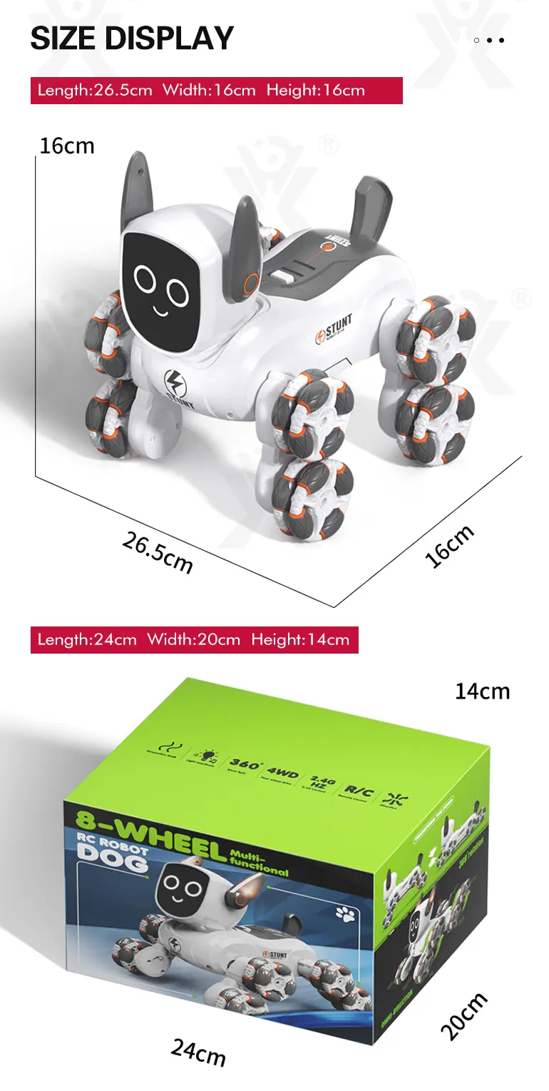 8-Wheeled Stunt Robot Dog Toy 4WD (TB-4912339) — illustrated product details, panel 16
