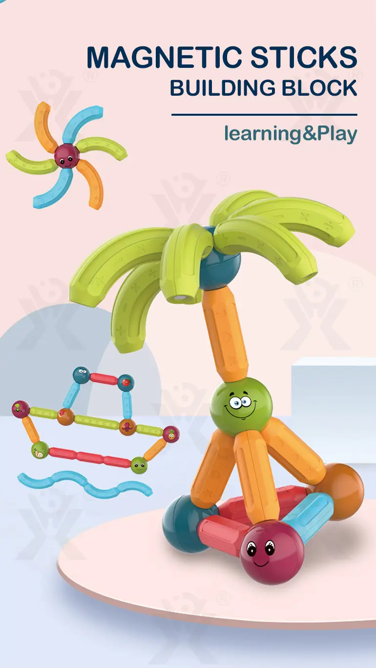 Magnetic Sticks and Balls Building Set (TB-2193251) — illustrated product details, panel 1