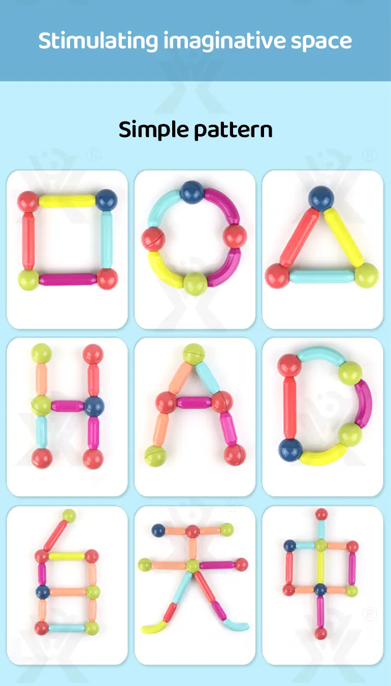 Magnetic Bar Toy with Balls (TB-4136886) — illustrated product details, panel 10