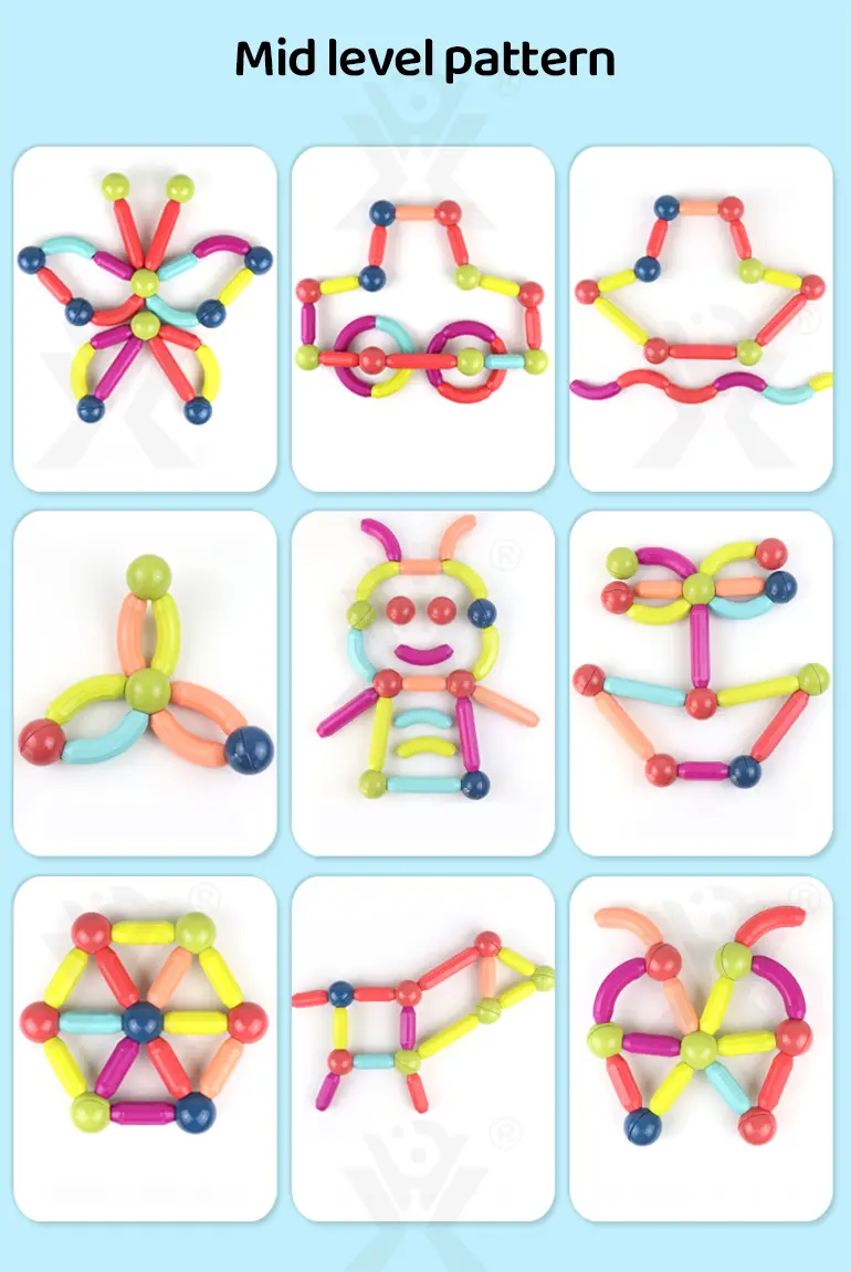 Magnetic Bar Toy with Balls (TB-4136886) — illustrated product details, panel 11