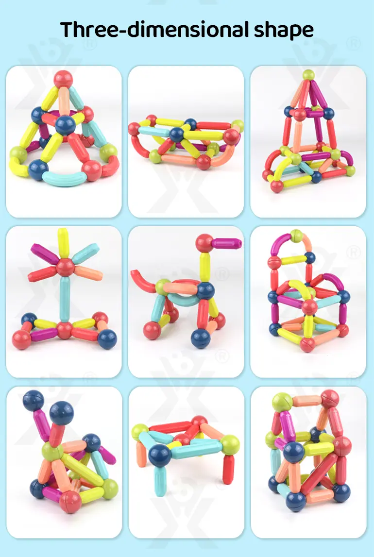 Magnetic Bar Toy with Balls (TB-4136886) — illustrated product details, panel 12
