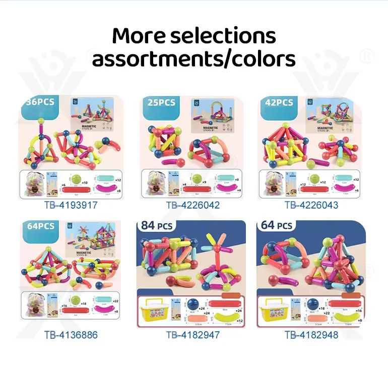 Magnetic Bar Toy with Balls (TB-4136886) — illustrated product details, panel 13
