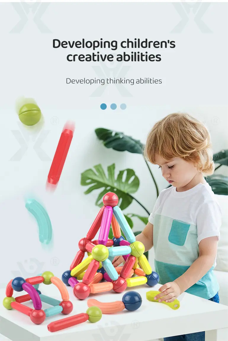 Magnetic Bar Toy with Balls (TB-4136886) — illustrated product details, panel 2