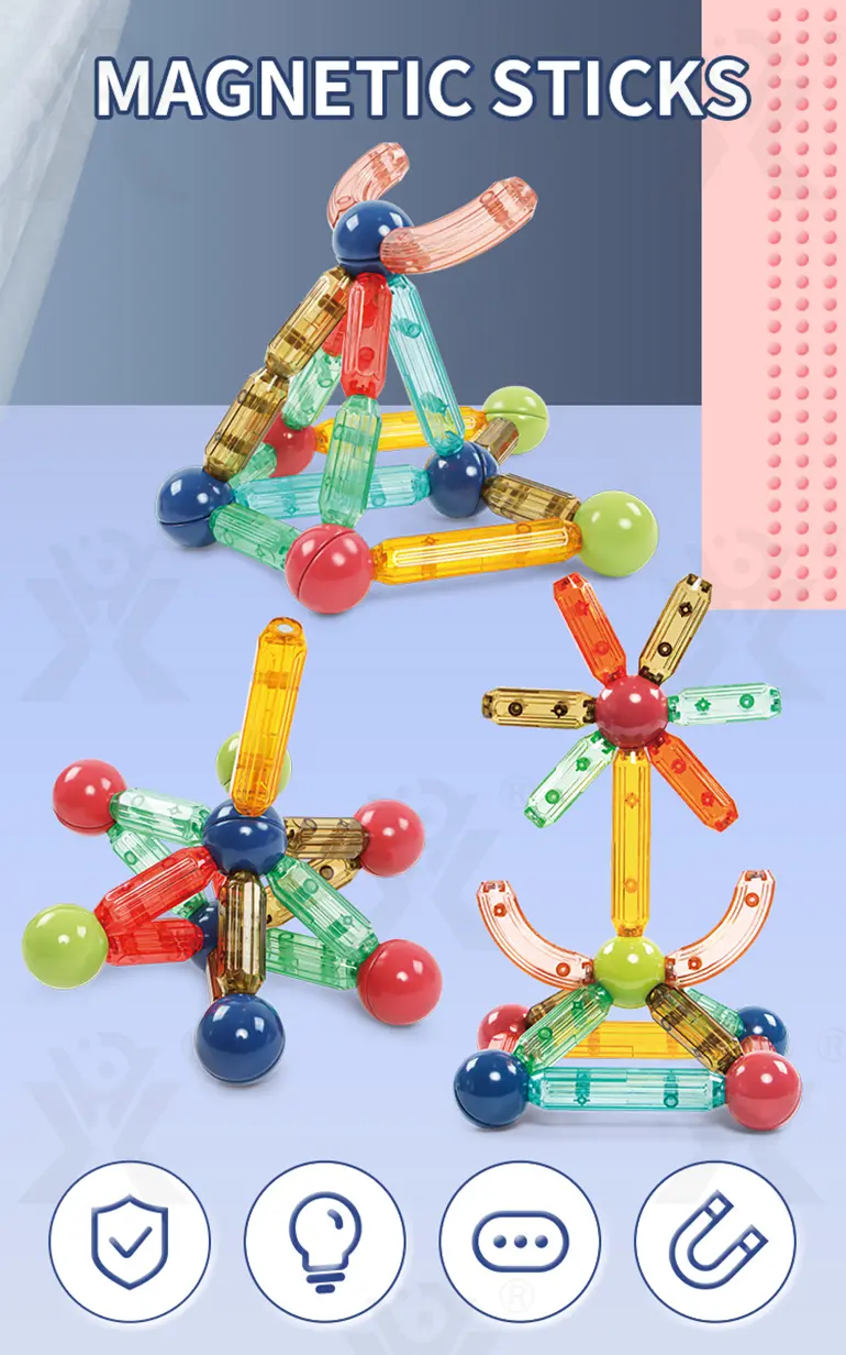 3D Magnetic Rod and Ball Set (TB-2900982) — illustrated product details, panel 1