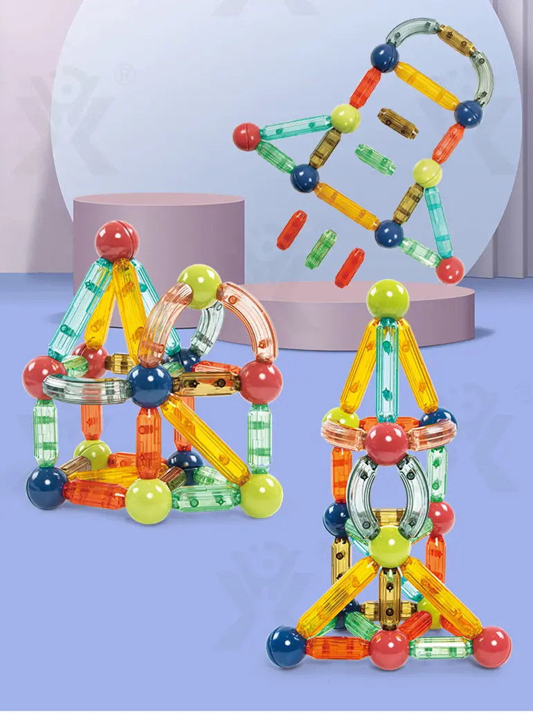 3D Magnetic Rod and Ball Set (TB-2900982) — illustrated product details, panel 4