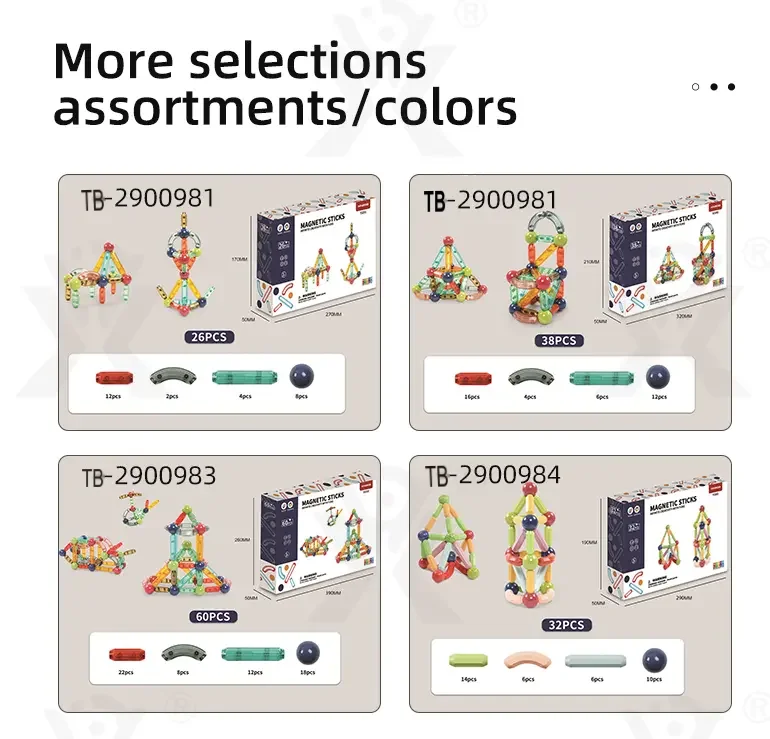 3D Magnetic Rod and Ball Set (TB-2900982) — illustrated product details, panel 7