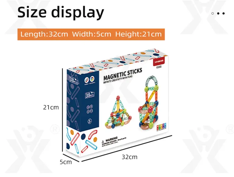 3D Magnetic Rod and Ball Set (TB-2900982) — illustrated product details, panel 8