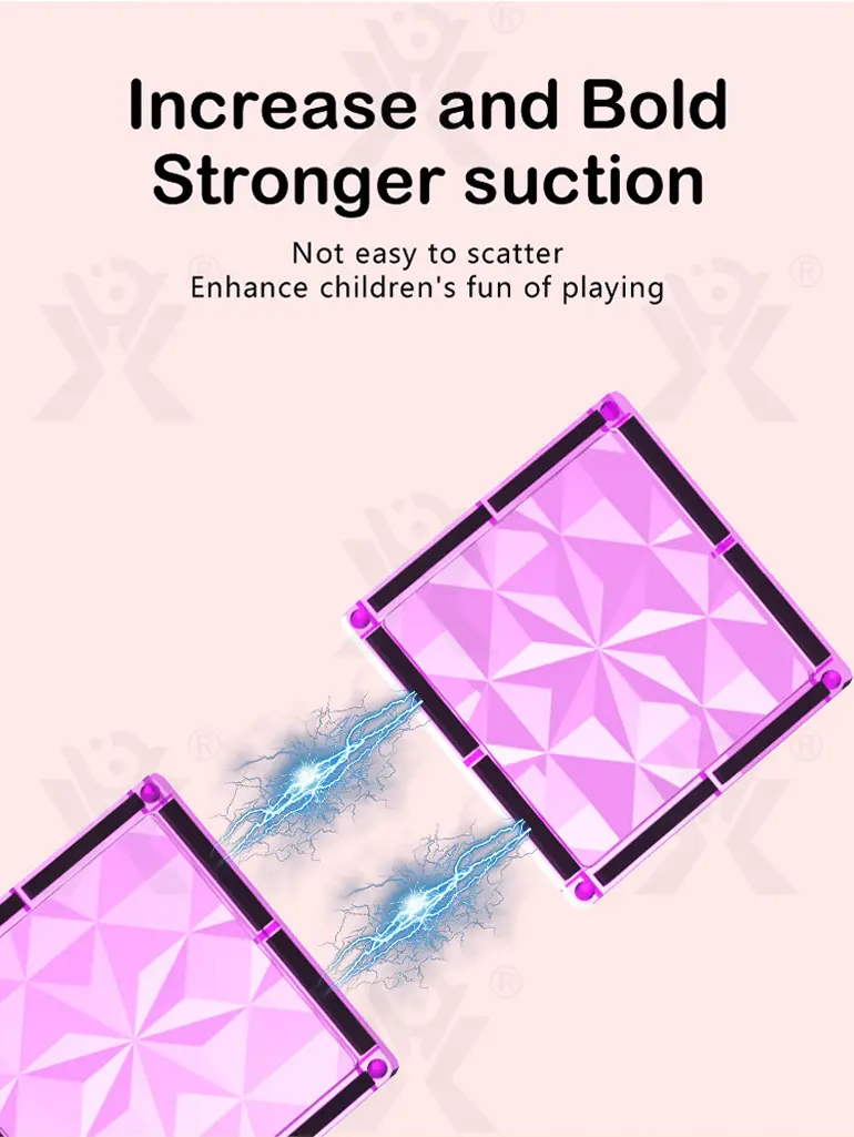 Pink Magnetic Tiles Set 3D Blocks-diy building blocks (TB-4412687) — illustrated product details, panel 4