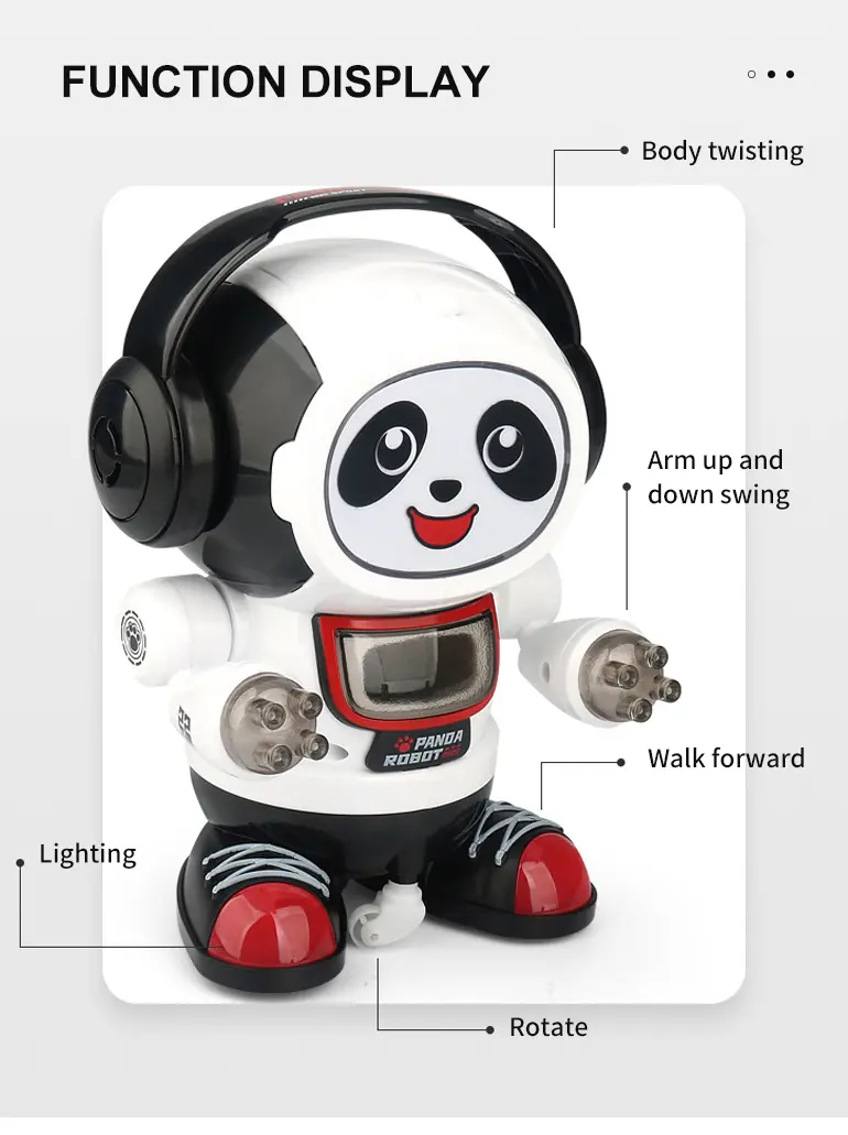 Dancing Panda Robot Toy (TB-2316047) — illustrated product details, panel 2