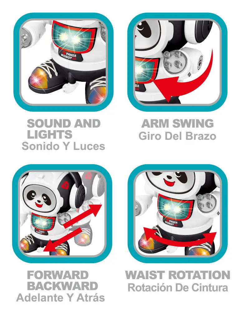 Dancing Panda Robot Toy (TB-2316047) — illustrated product details, panel 3