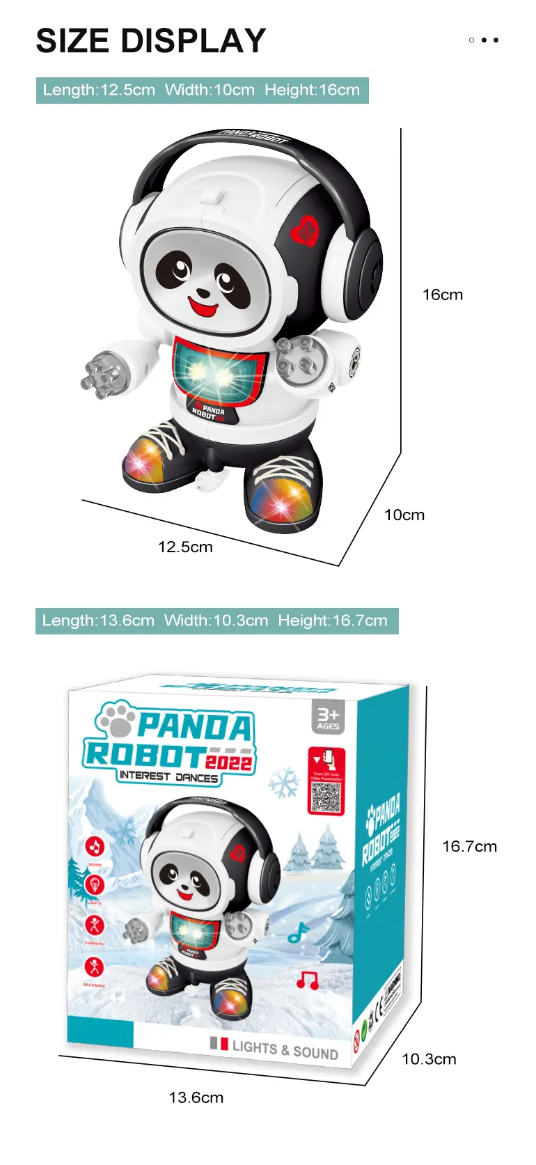 Dancing Panda Robot Toy (TB-2316047) — illustrated product details, panel 7