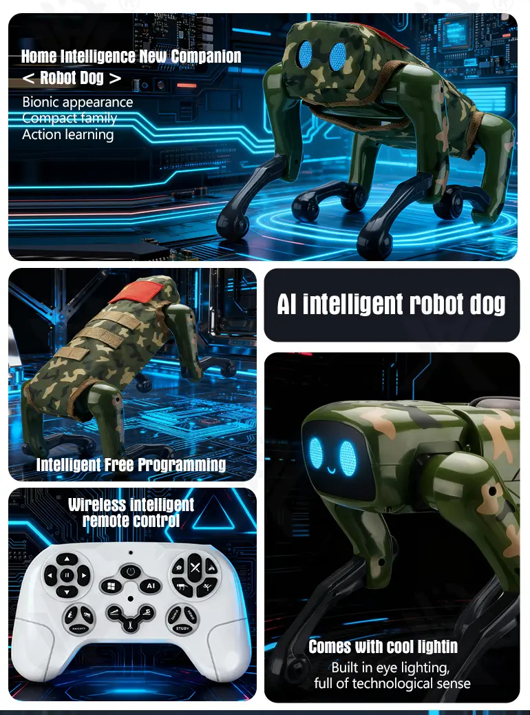 Robot Dog Soldier Toys, AI Interaction (TB-5080833) — illustrated product details, panel 2