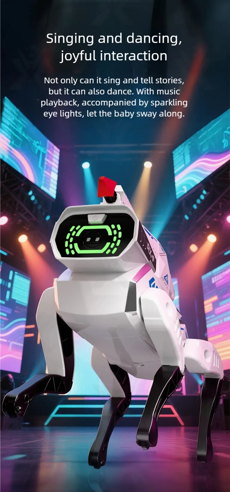 AI Bionic Mechanical Dog Toy with Voice & Dance (TB-5081484) — illustrated product details, panel 6