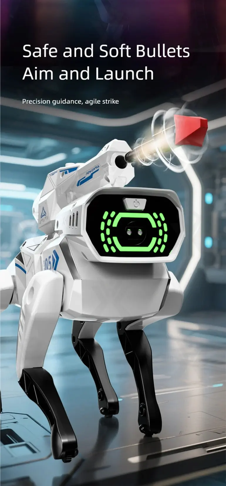 AI Bionic Mechanical Dog Toy with Voice & Dance (TB-5081484) — illustrated product details, panel 7