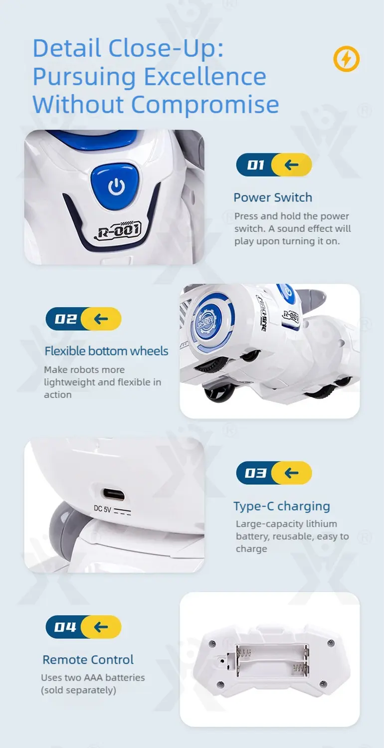 Cute Intelligent Robot at Factory Price (TB-4501534) — illustrated product details, panel 10