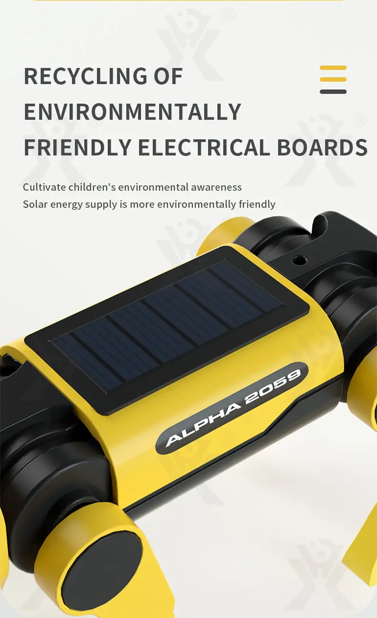 Solar-Powered Robotic Dog Toy, Electric Mechanical Pet Robot (TB-2188019) — illustrated product details, panel 5
